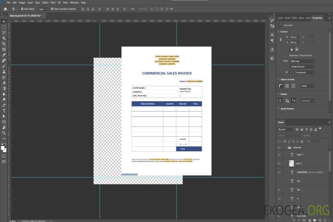 Modèle de facture de vente commerciale template Modèle de facture de vente commerciale template